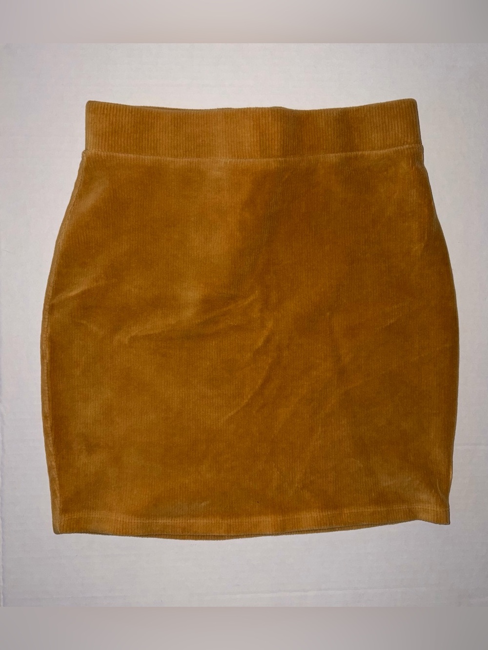 Forever 21 Corduroy Mini Skirt in Mustard Brown